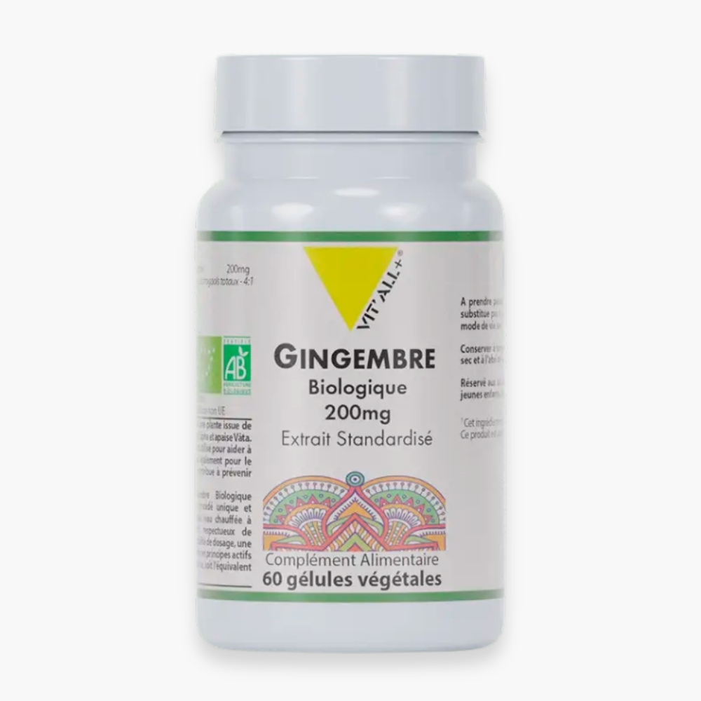 Vitall Gingembre Biologique 200mg Extrait Standardise 60 Gelules