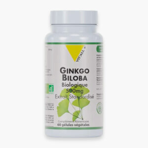 Vitall Ginkgo Biloba Biologique Extrait Standardise 500mg 60 Gelules