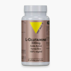 Vitall L Glutamine 500mg Acide Amine Forme Libre 100 Vegetal 60 Gelules