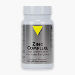 Vitall Zinc Complexe Avec Vitamines B6 Manganese Bisglycinate 100 Gelules