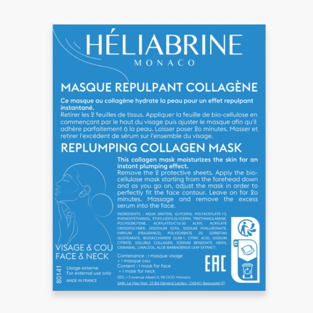 Heliabrine Masque Repulpant Au Collagene 1u