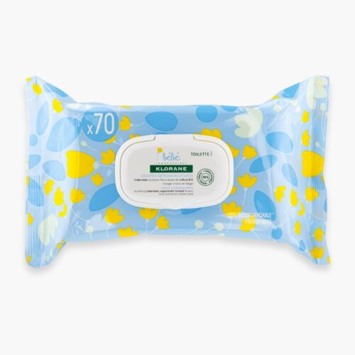 Klorane Bebe Lingettes Nettoyantes Douces 70u