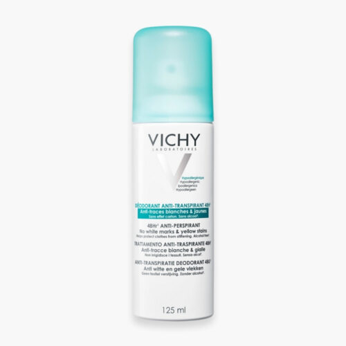Vichy Deodorant Aerosol Anti Transpirant Anti Traces Blanches Et Jaunes 48h 125ml