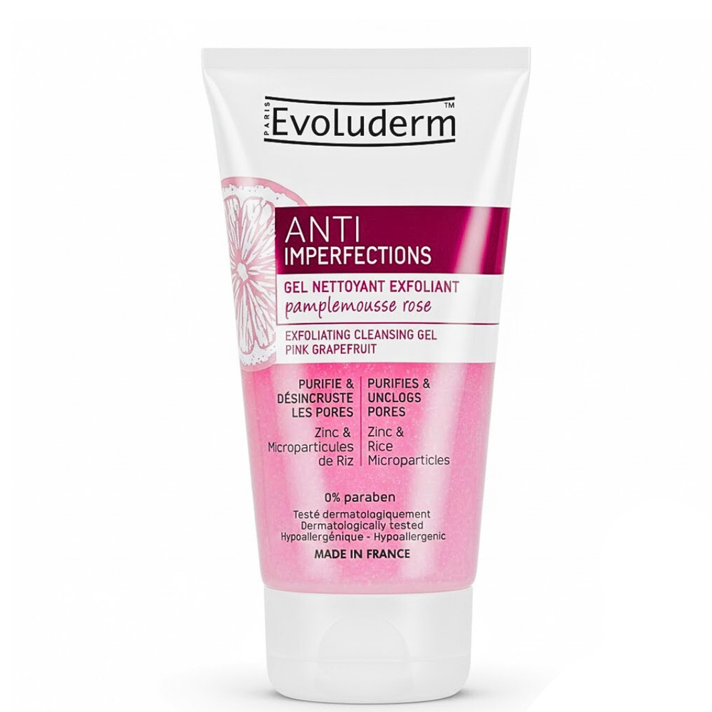 Evoluderm Gel Nettoyant Exfoliant Anti Imperfection 150ml