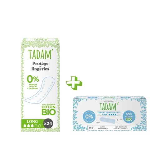 Tadam Tampons Super 16 Pieces Protege Long 24 Pieces