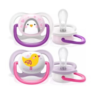 Avent Sucette Ortho 0 6m Girl Peng Bird Scf080 06