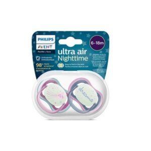 Avent Sucette Ultra Air Night Time 6 18m Scf376 14 Girl