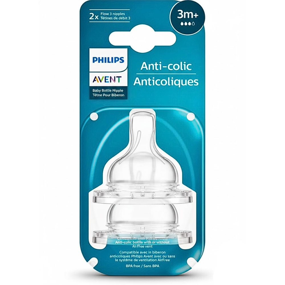 Avent Tetine Anti Colic Flow3 3m Reference Scy763 02