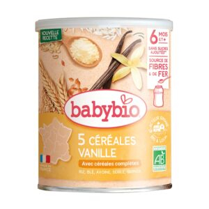 Babybio 5 Cereales A La Vanille Et Quinoa 6mois Bio 220g