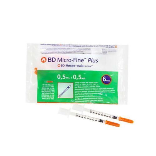 Bd Micro Fine Plus Seringue Insuline 05ml Sachets De 10 Pcs