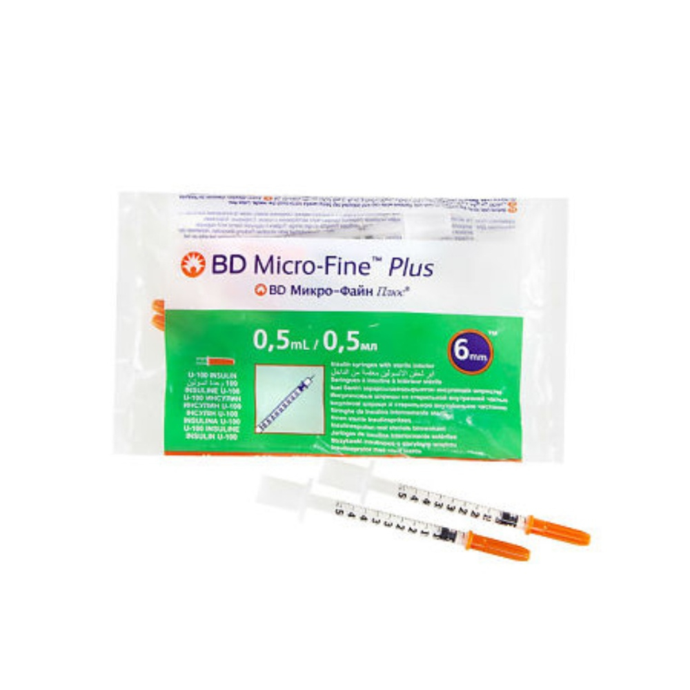 Bd Micro Fine Plus Seringue Insuline 05ml Sachets De 10 Pcs