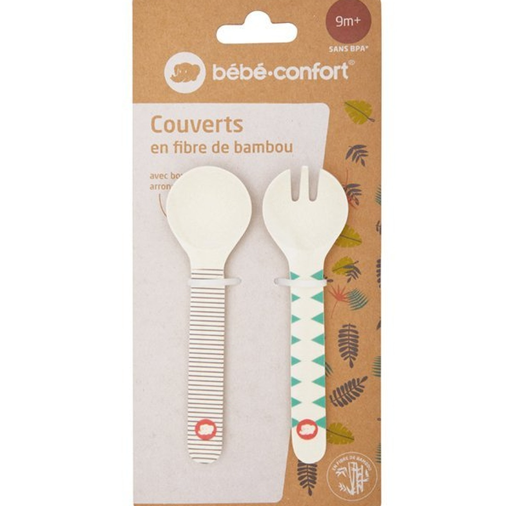Bebe Confort Couverts Dapprentissage En Bambou Jungle Vibes 9m