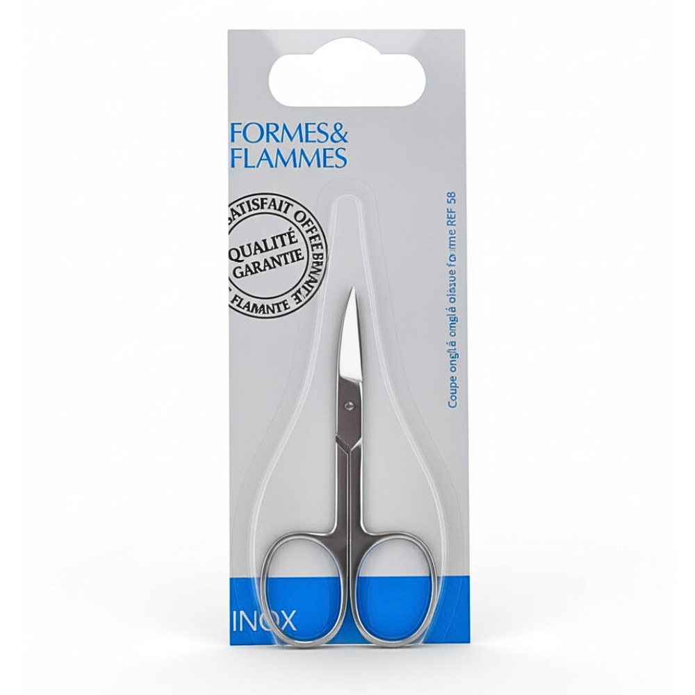 Formes Flammes Ciseaux A Ongles Courbes Acier Forge Inoxydable Poli Refrence82