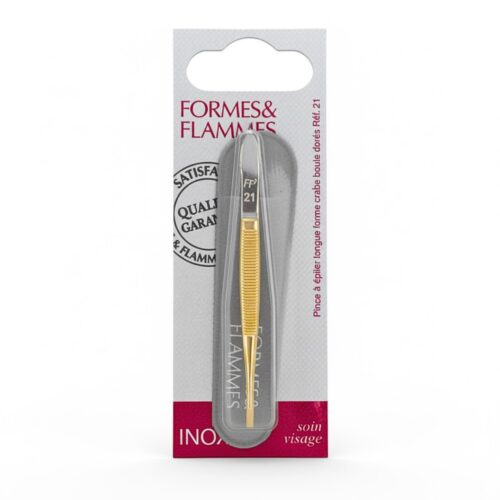 Formes Flammes Pince A Epiler Acier Forge Chrome Mors Etroits Carres 8cm Refrence 10