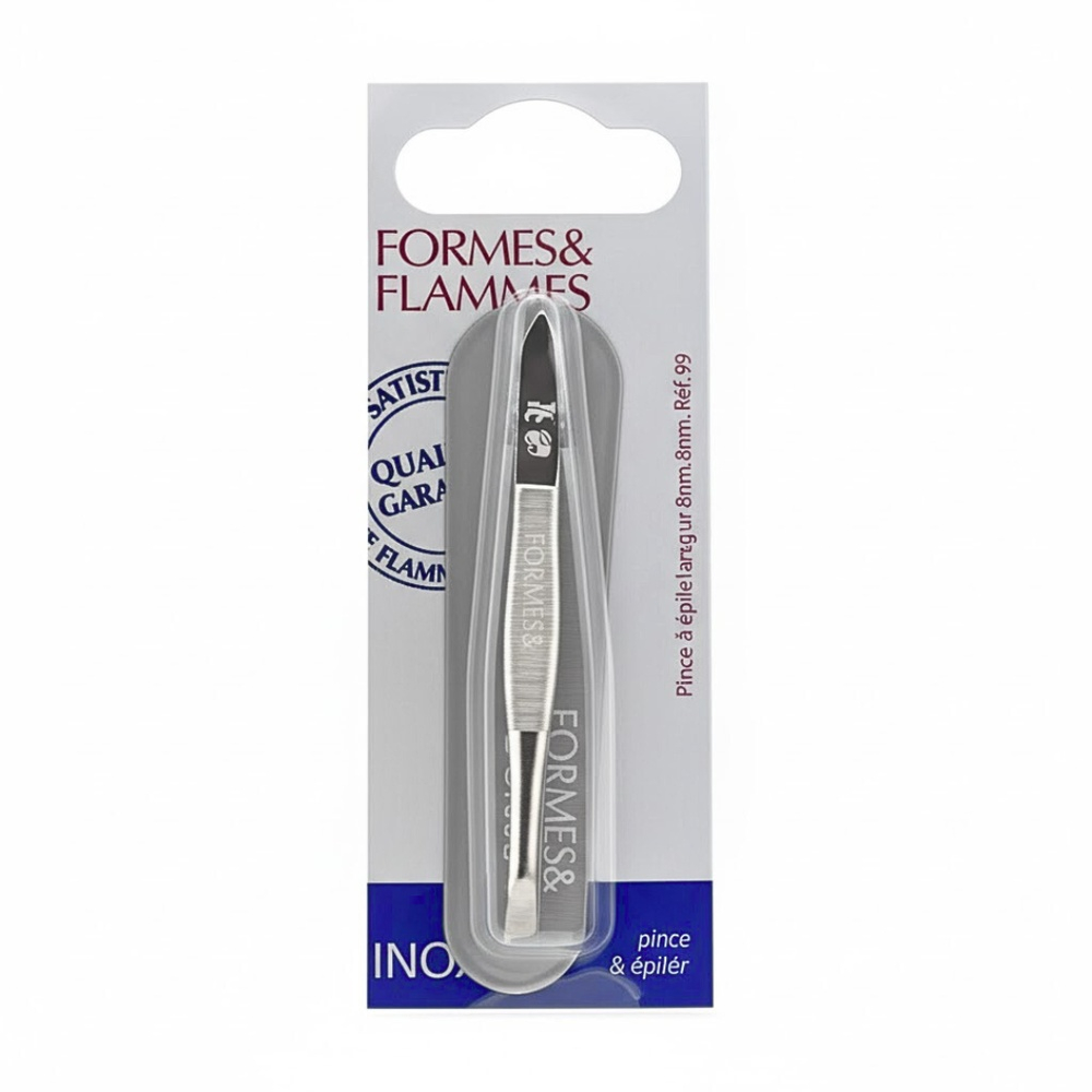 Formes Flammes Pince A Epiler Acier Forge Nikele Longue Mors Biais 9cm Refrence19