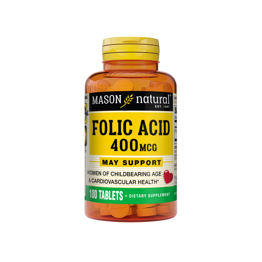 Mason Natural Folic Acid 400mg 100 Tablets