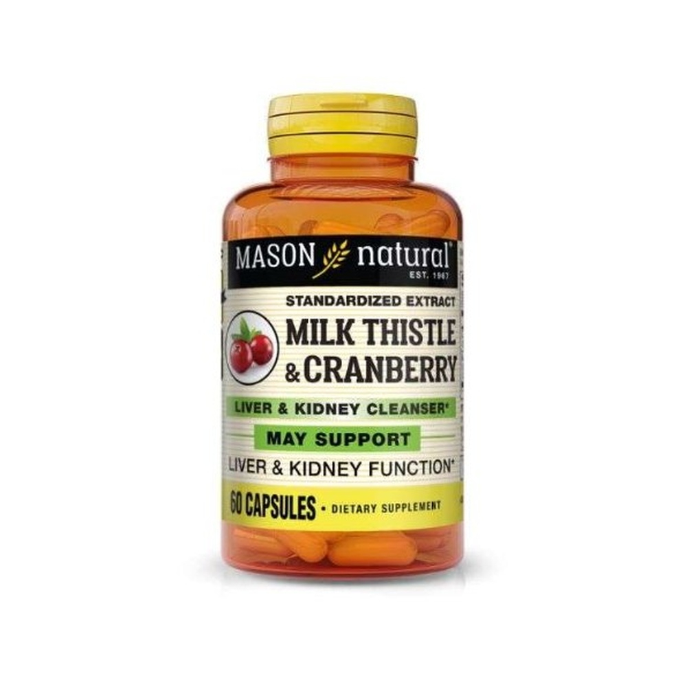 Mason Natural Milk Thistle Cranberry 60 Capsules
