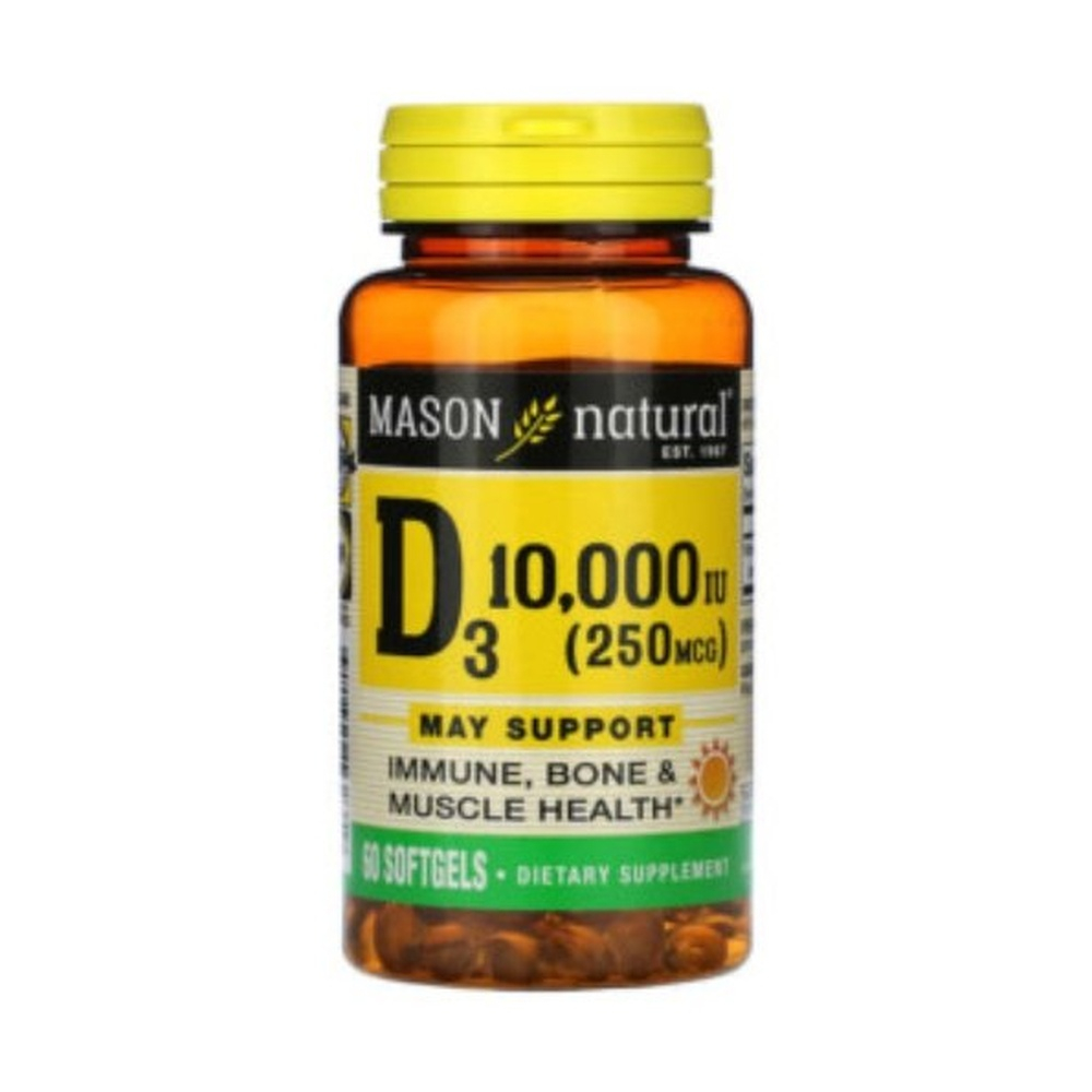 Mason Natural Vitamin D3 10000 Ui 60 Softgels