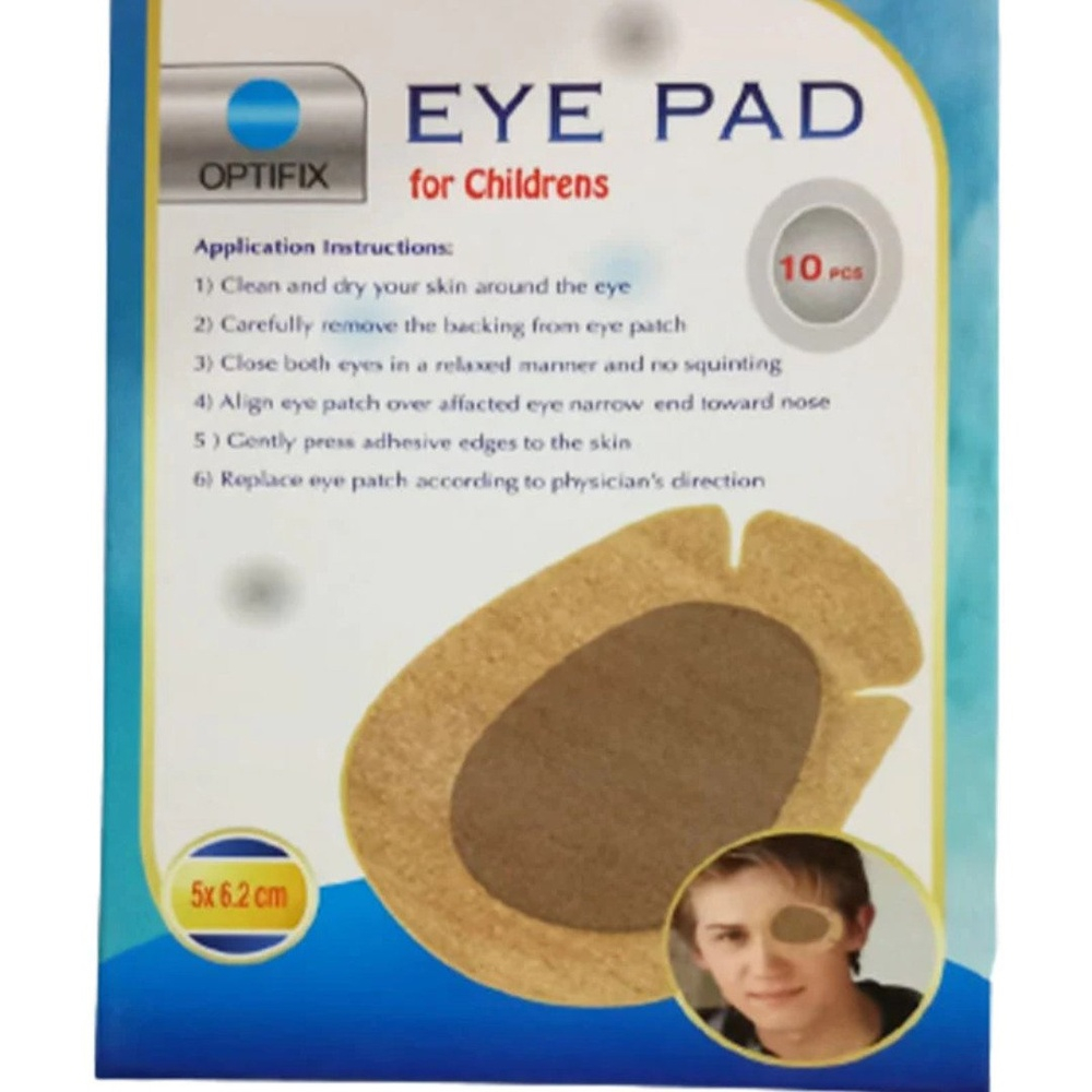 Optifix Eye Pad For Enfant 5×62 10 Pieces