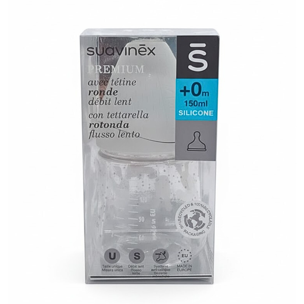 Suavinex Biberon Rabbit Avec Tetine Ronde Debit Lent 0m 150 Gy L2