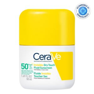Cerave Fluide Invisible Toucher Sec Spf50 Peau Normale A Grasses Tendance Acneique 50ml