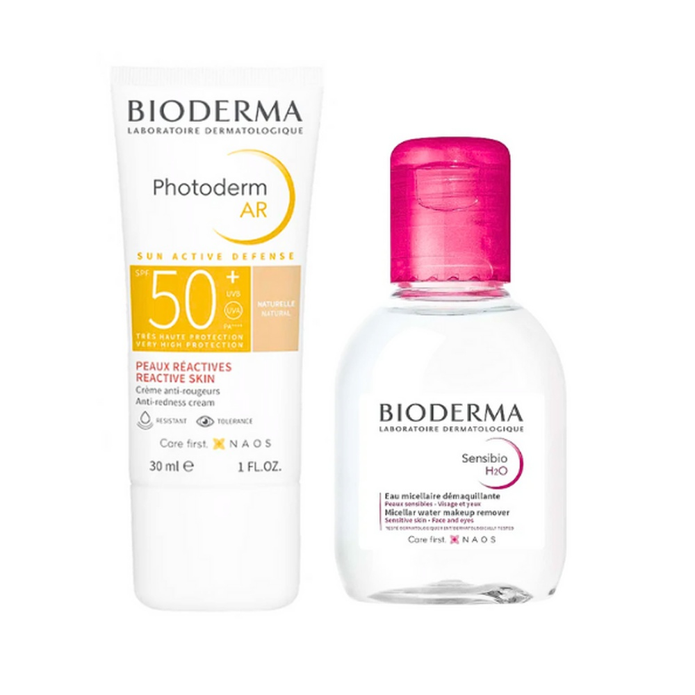 Pack Bioderma Photoderm Ar Spf50 Naturel 30mlsensibio H2o 100ml Pack