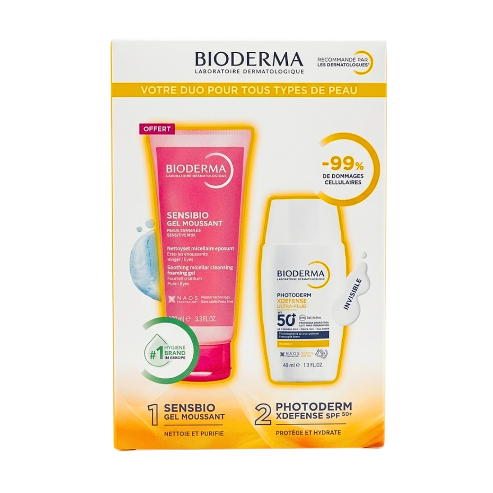Pack Bioderma Photoderm Xdefense Ultra Fluide Invisiblesensibio Gel Mous 100ml Pack