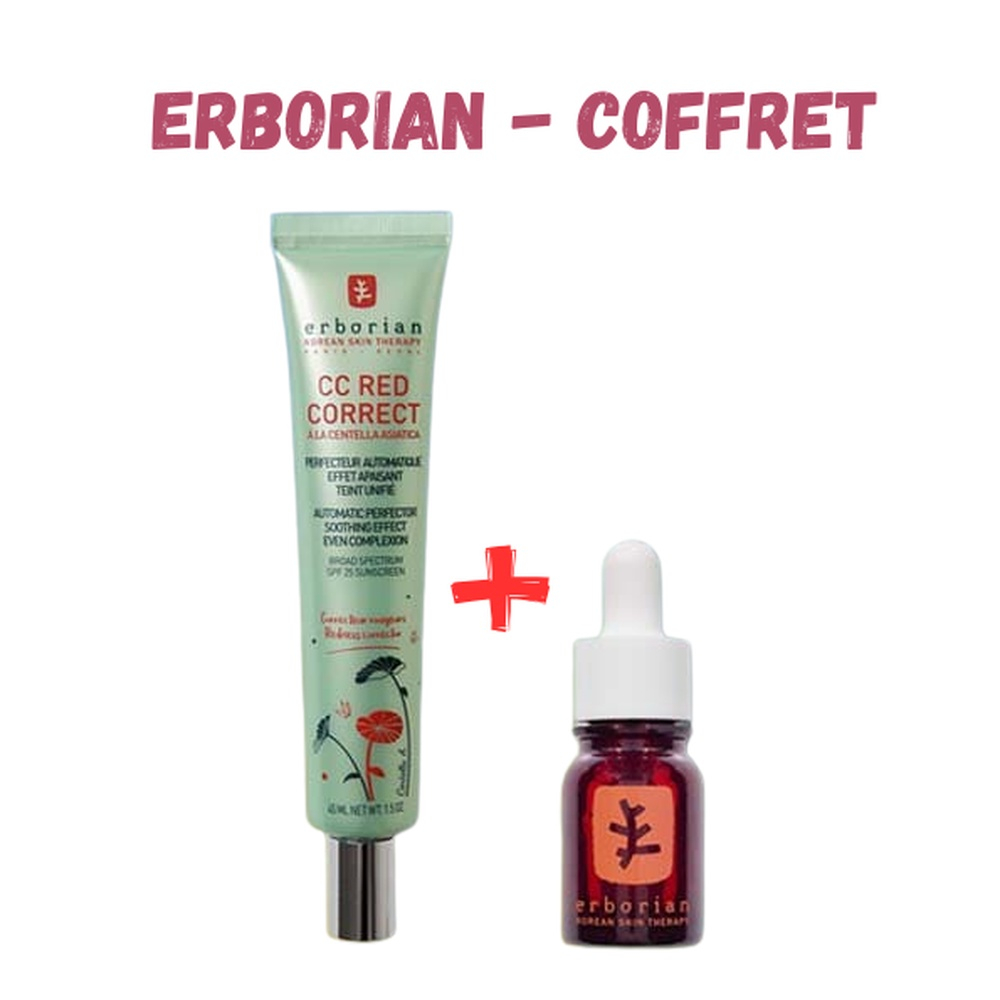 Pack Erborian Coffret Cc Red Correct 45mlskin Therapy 10ml