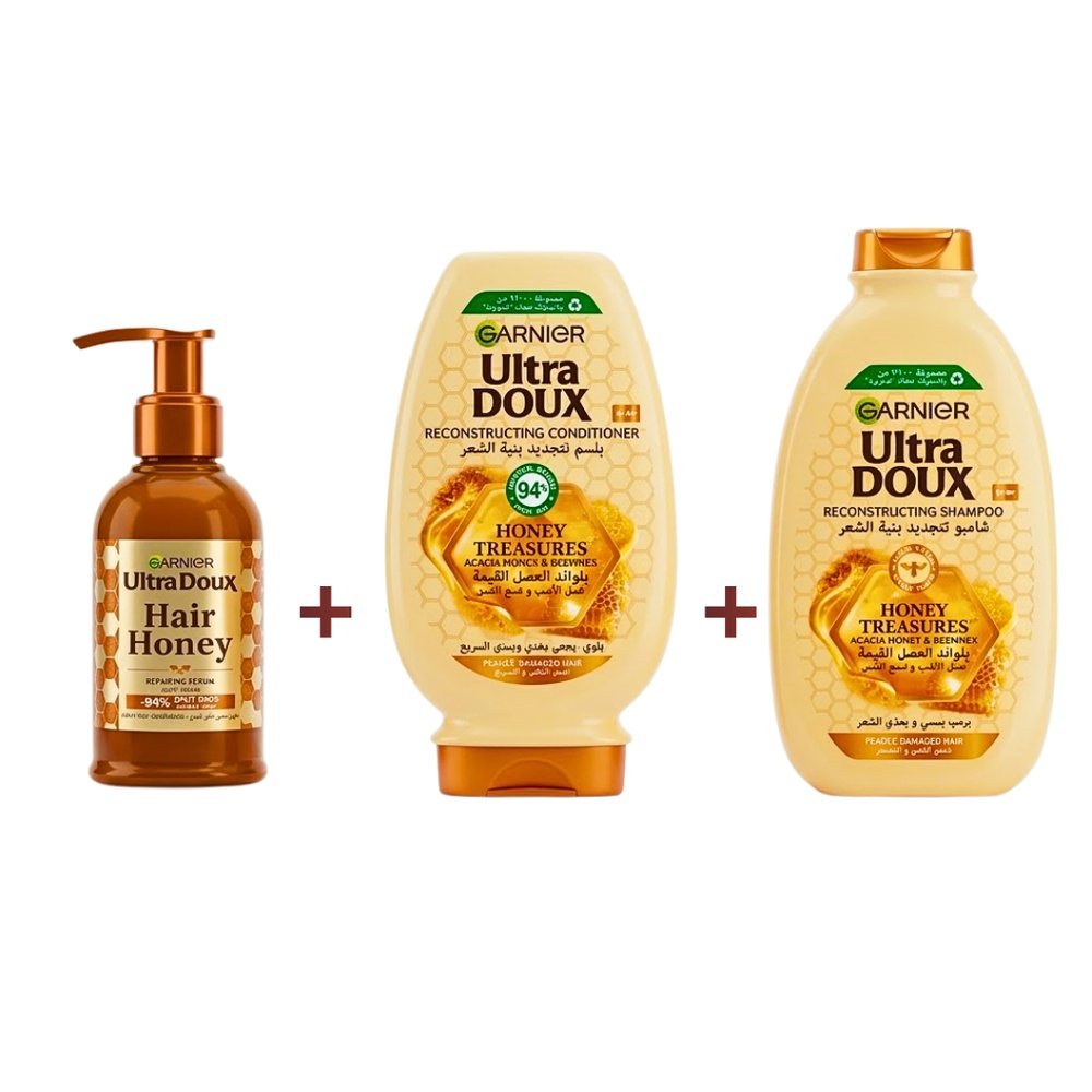 Pack Garnier Ultra Doux Conditioner 200shampoing 200mlserum 115ml Coffret