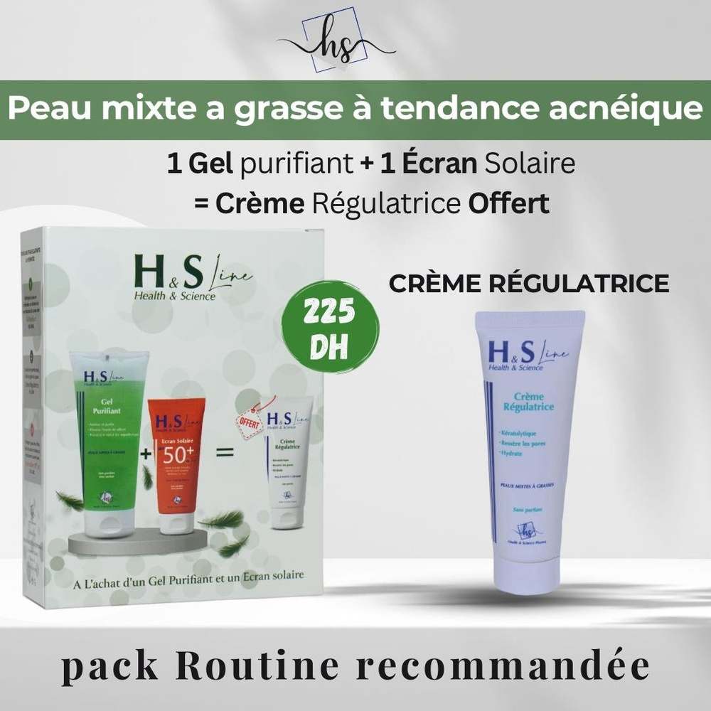 Pack Hs Line Duo Pack Gel Purifiant 200mlcreme Regulatrice
