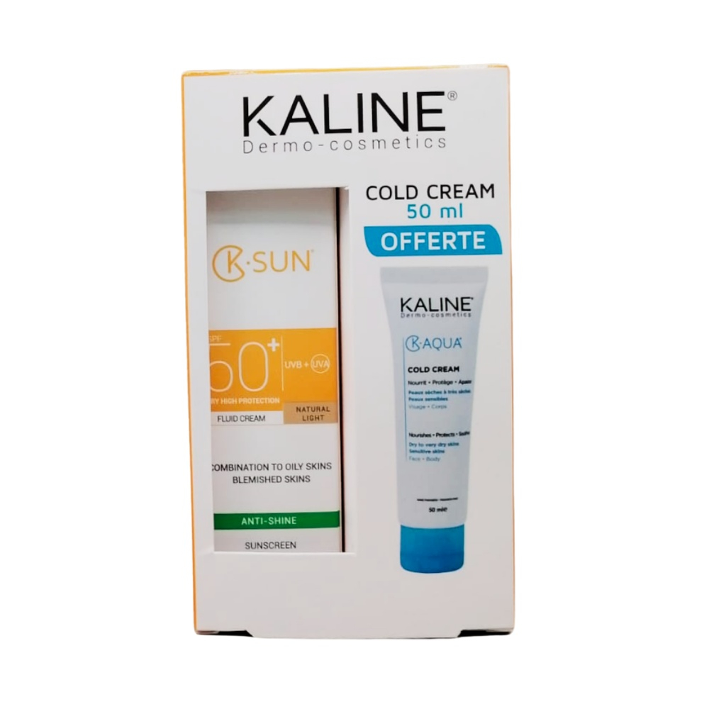 Pack Kaline Ksun Ecran Fluide Teinte Clair Pmg 50mlkaqua Cold Creme Pack