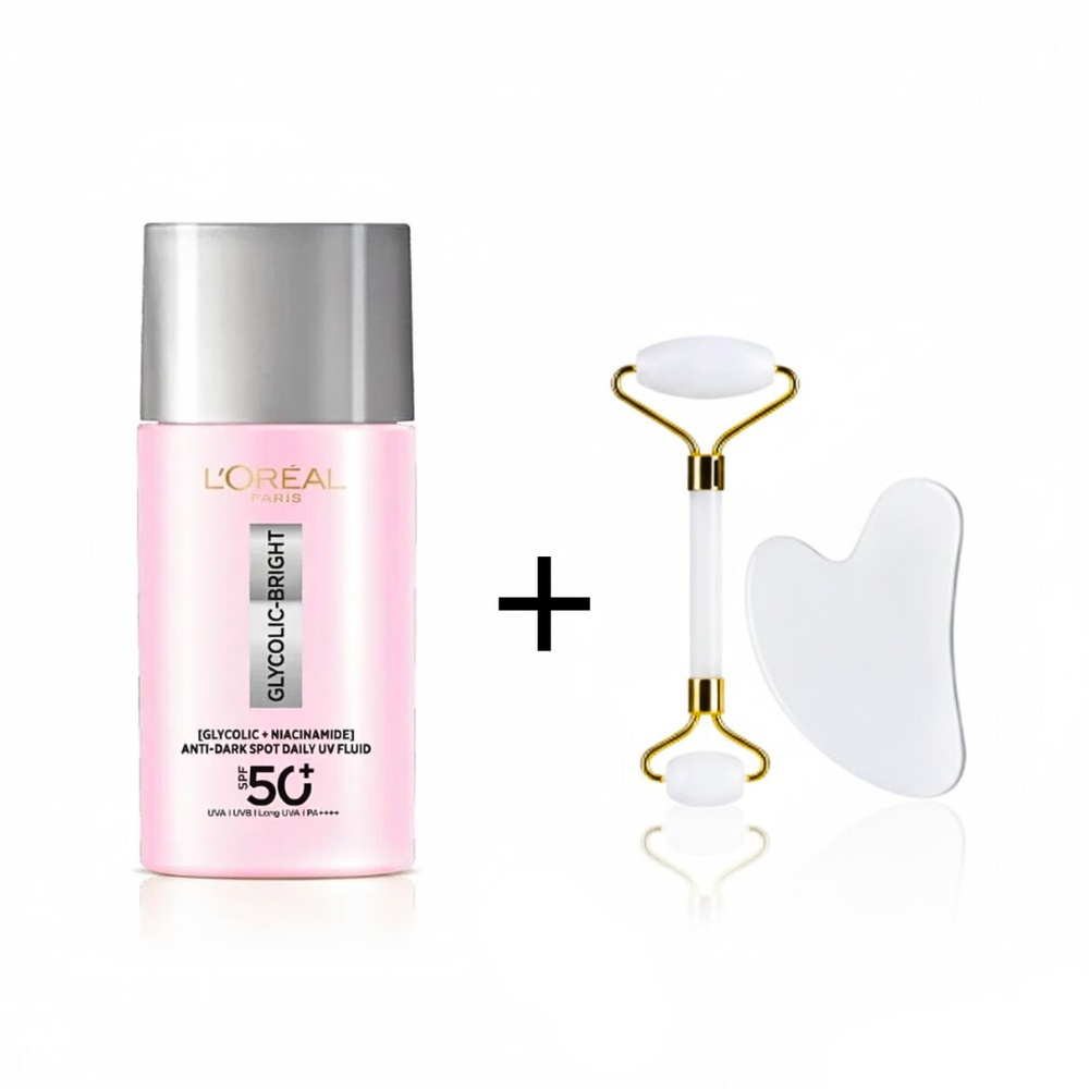 Pack Loreal Paris Glycolic Bright Uv Spf50 50mlcoffret Guasha Pack