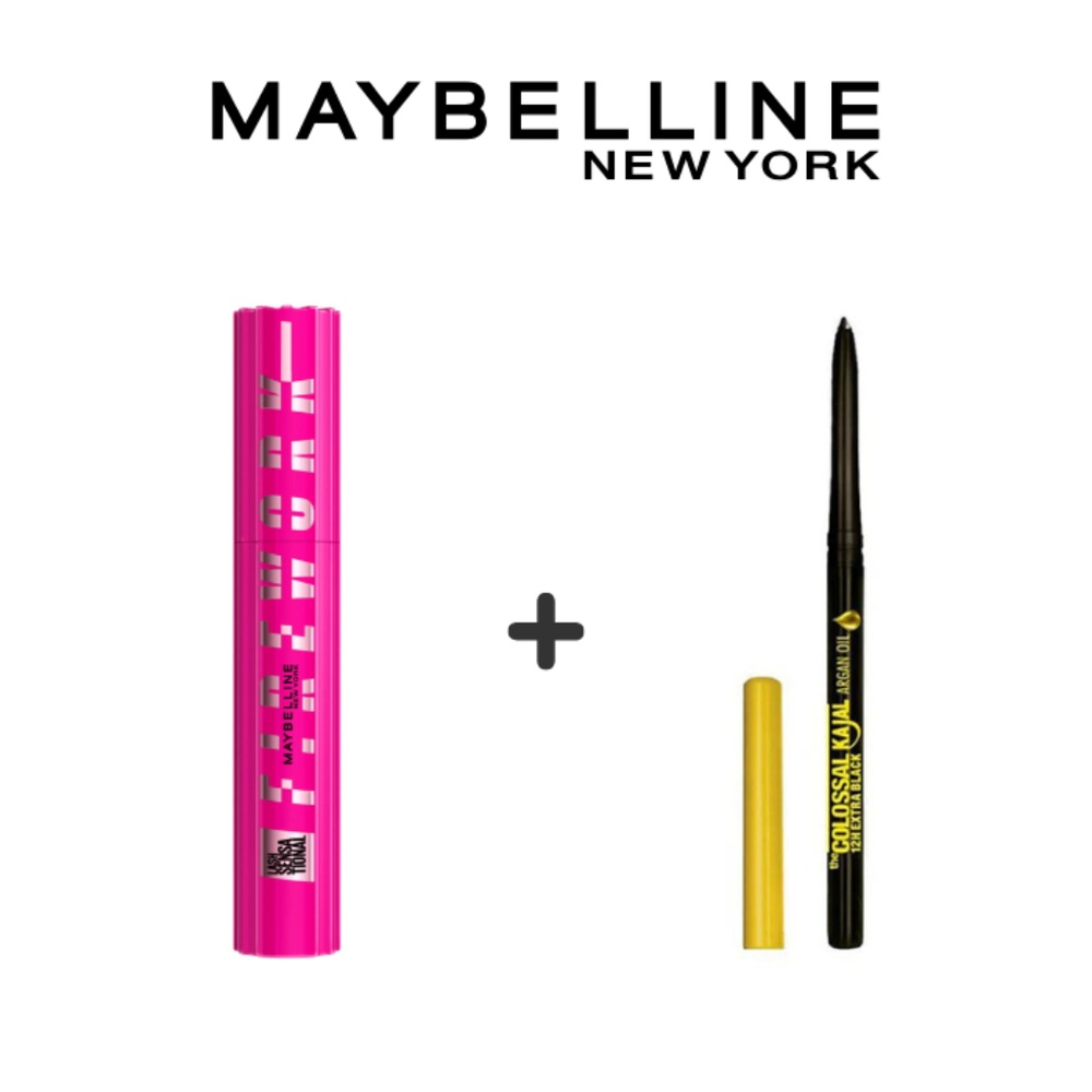 Pack Maybelline Mascara Fire Works Noir 10mlcrayon Kajal Argan Oil Pack