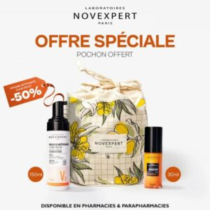 Pack Novexpert Booster Trousse 50serum Booster Vit Cmousse Flash Eclat