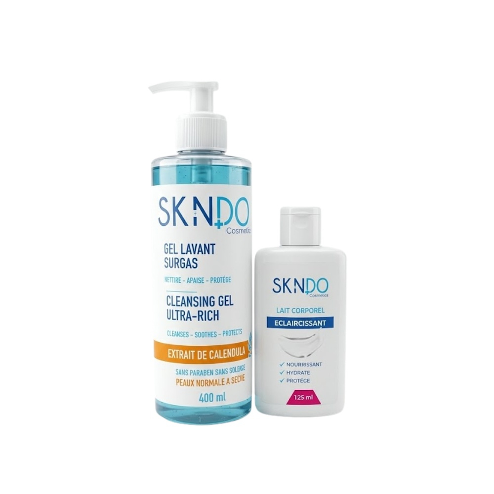 Pack Skindo Duo Pack Gel Lavant Surgras Pns 400mllait Corporel 125ml