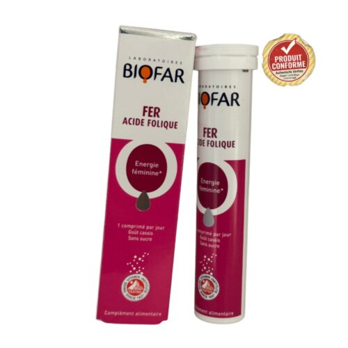 Biofar Fer Acide Folique Energie Feminine Effervescents 20 Comprimes Emballage Endommage