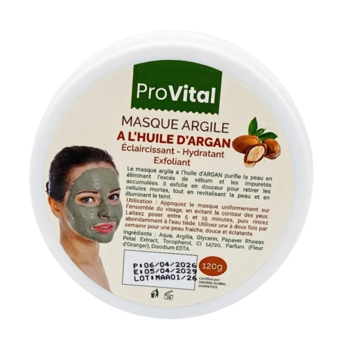 Pro Vital Masque Argile A Lhuile Dargan 120g