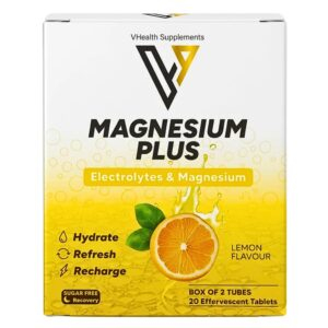 Vhealth Maghnesium Plus Lemon Box Of 2 Tubes 20tablets