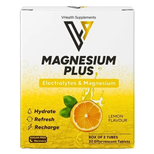 Vhealth Maghnesium Plus Lemon Box Of 2 Tubes 20tablets