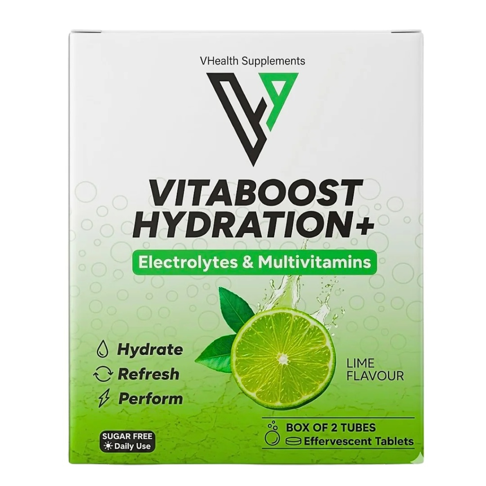 Vhealth Vitaboost Hydration Multivitamins Lime Box Of 2 Tubes