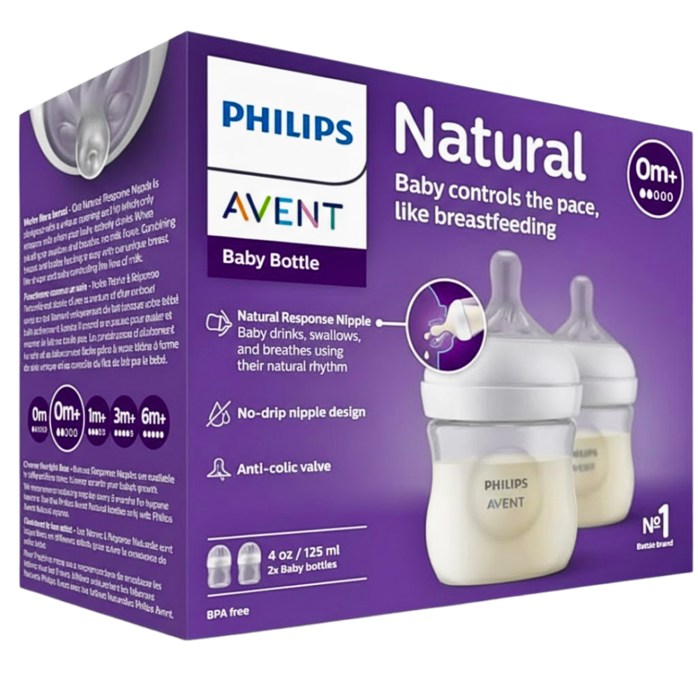 Avent Biberon Natural Avec Tetine 0m 2x125ml Scy900 02