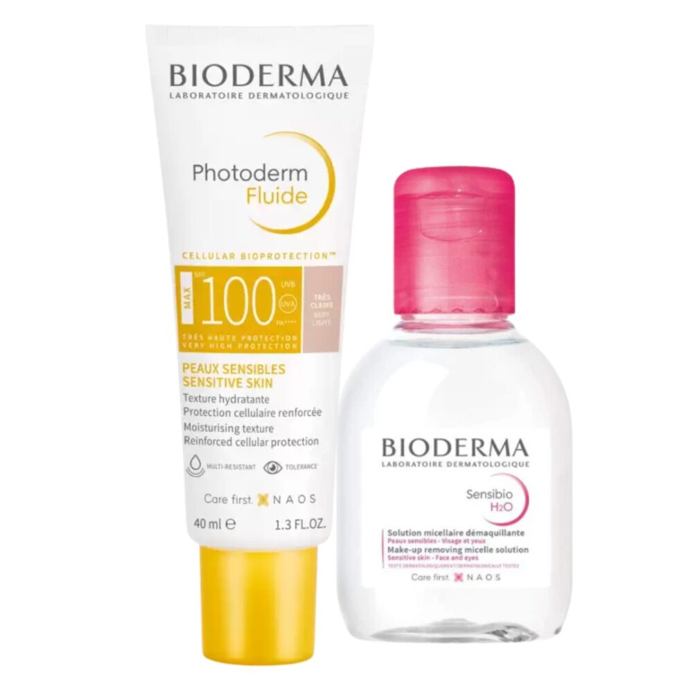 Bioderma Photoderm Fluide Teinte Tres Claire Spf100 Sensibio H2o 100ml Offert
