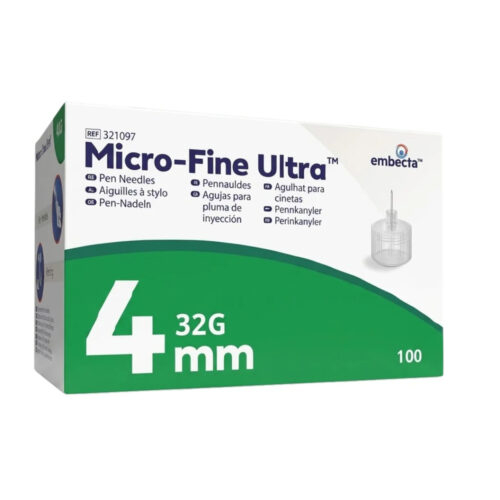 Embecta Micro Fine Plus Aiguille Insuline 32g 4mm Bte 100pcs