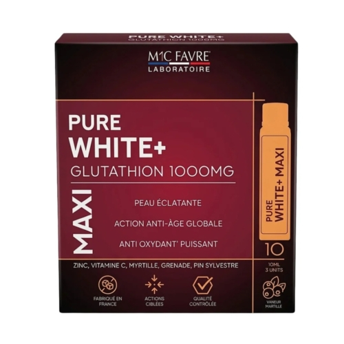 Eric Favre Pure White Glutathion 1000mg Maxi 10doses X 25ml