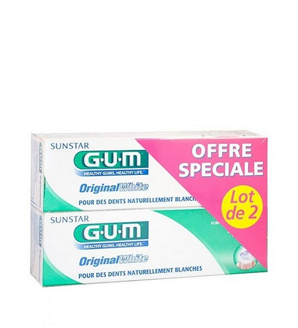 Gum Dentifrice Original White 75ml Lot De 2