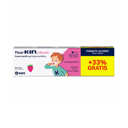 Kin Fluor Dentifrice Pates Enfant Fraise 75ml 25ml Gr