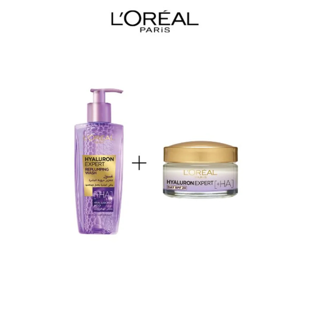 L Oreal Paris Lot Gel Wash Hyaluron 50mlcreme Jour 200ml