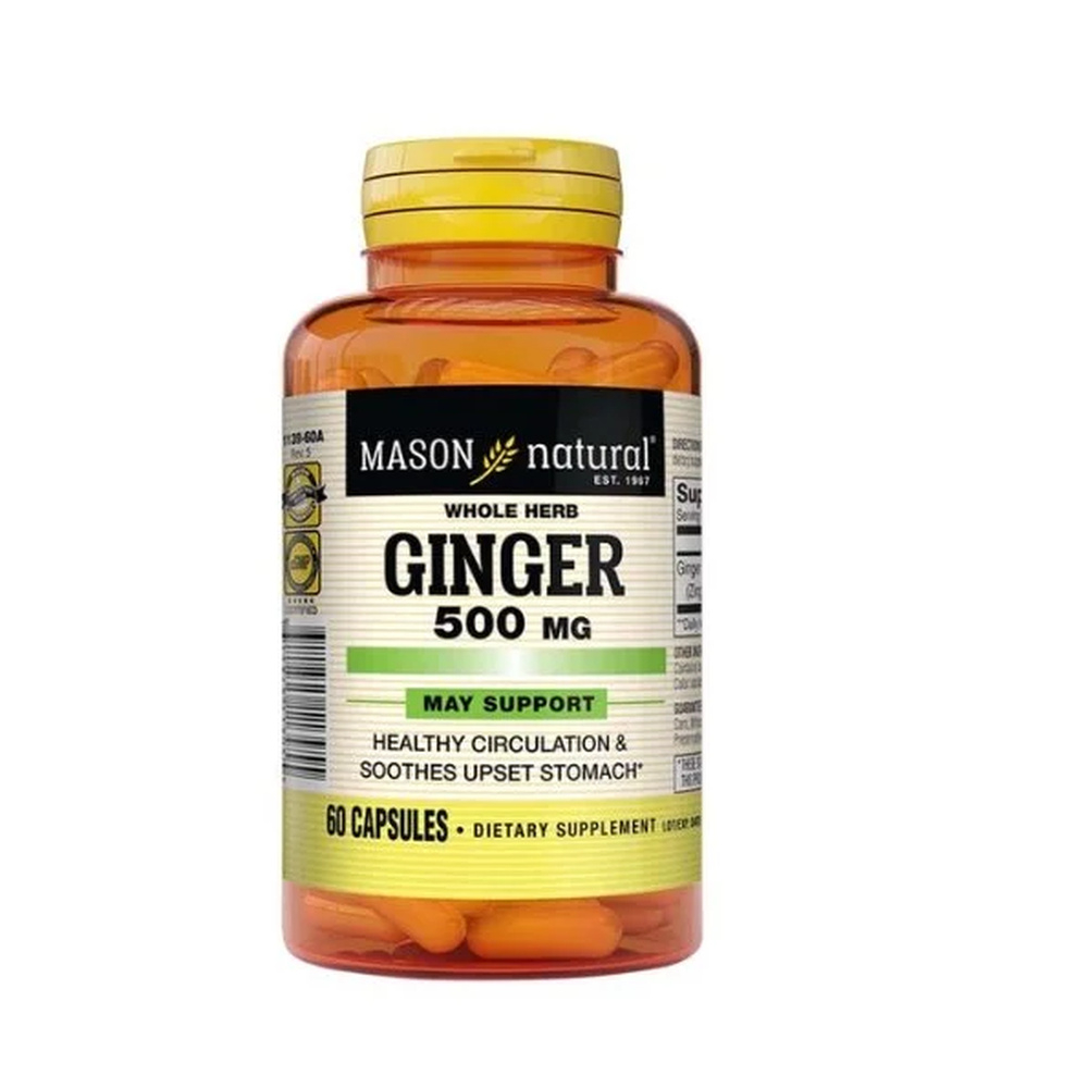Mason Natural Ginger 500mg 60 Capsules 1139 60a 1