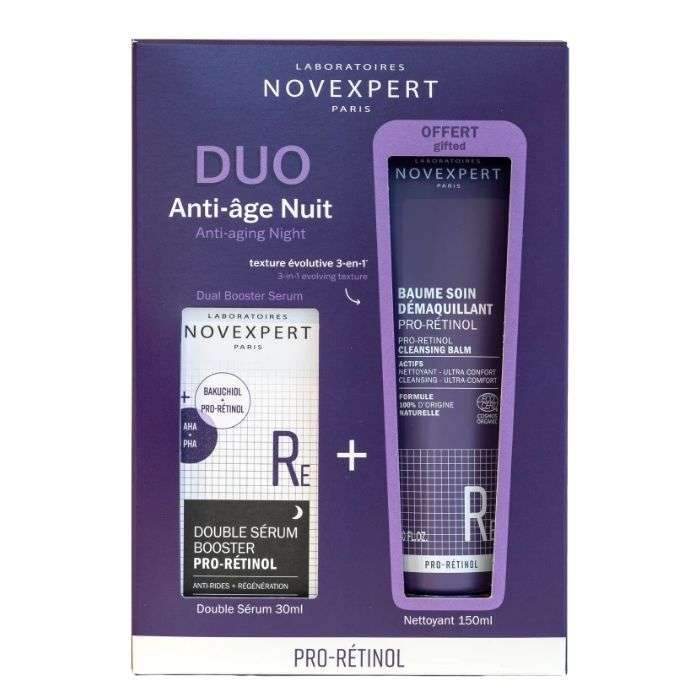 Novexpert Pro Retinol Double Serum 30ml Baume Demaquillant Offert