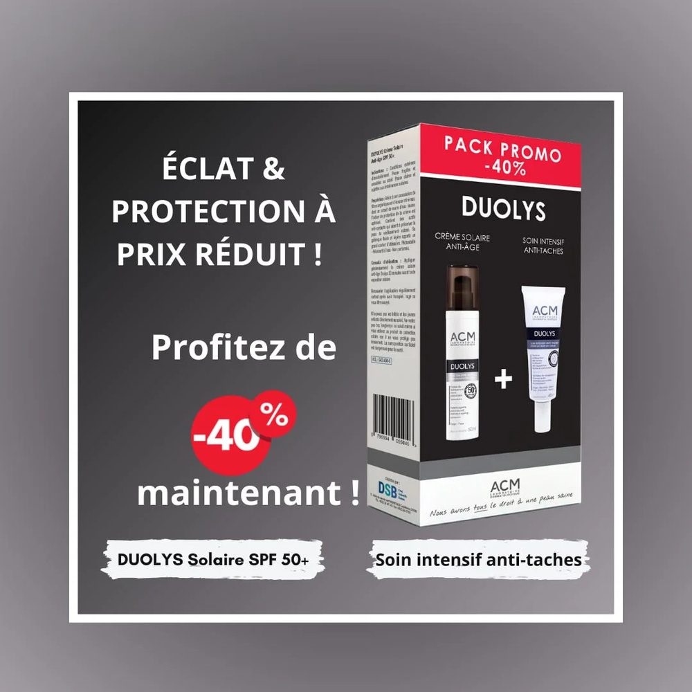 Pack Acm Duolys Ecran Solaire Anti Age 50mlsoin Anti Taches 40ml Pack